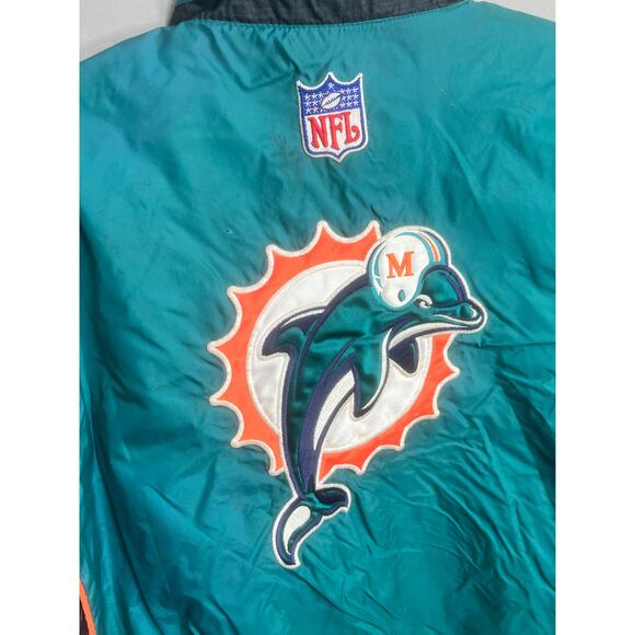 VTG Miami Dolphins Starter Jacket Puffer 1/4 Zip Pro Line NFL 90s Sz M Football - Picture 5 of 16